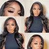 Brazilian body wave bundles with natural lace closure