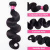 Brazilian body wave bundles with natural lace closure