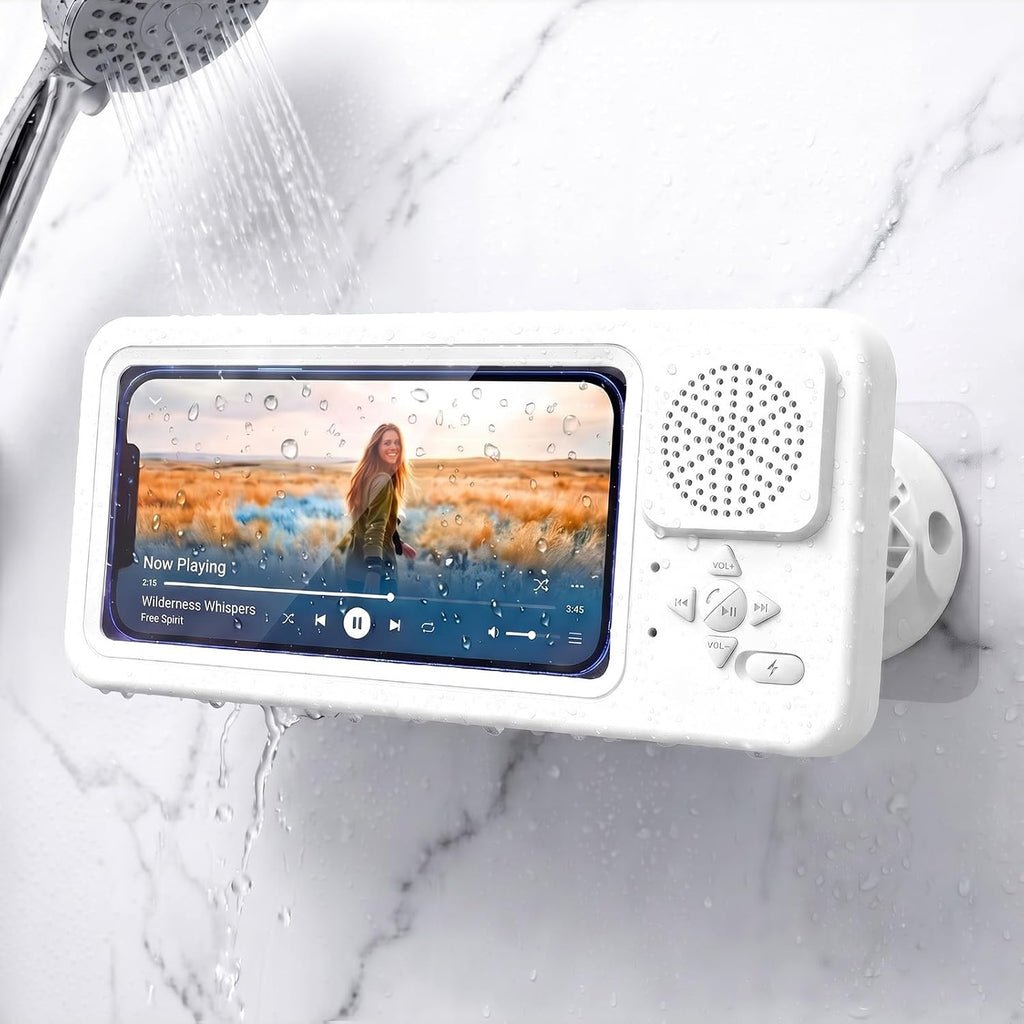 Shower Phone Holder Wireless Bluetooth Speaker Waterproof