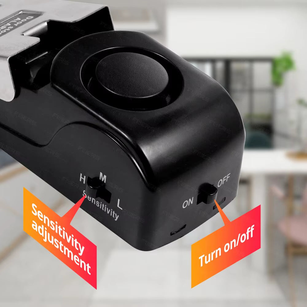 2 Pack Wireless Door Stop Alarm System 125Db Loud Home Security Anti-Theft Door Block System Portable Doorstop Preasure Alarm